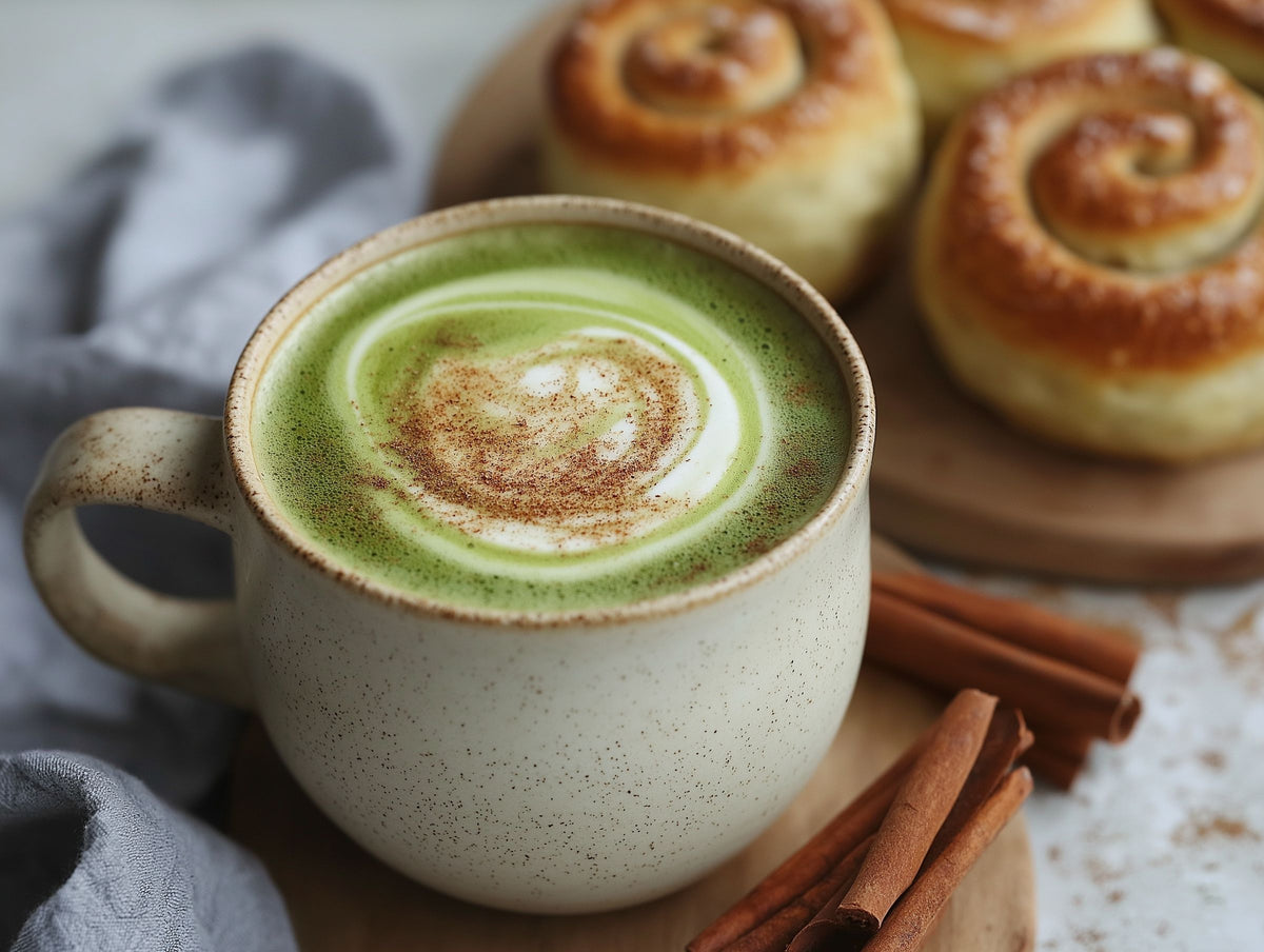 Zimt Matcha Latte